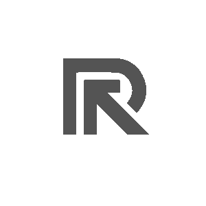 purple modern letter r marketing logo design 2